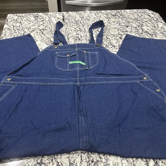 Key Other - NEW NWT Key Imperial Bib Overalls Mens 64x30‎ Rinsed Blue Denim Zip Fly Workwear